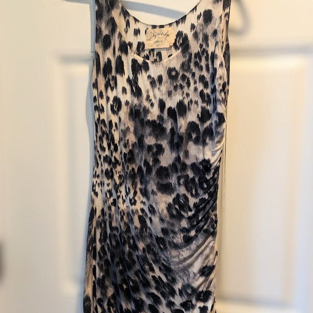 Lily Aldridge x Velvet Leopard Ruched Dress